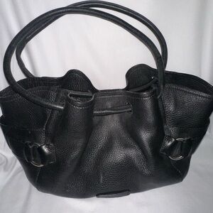 Cole Haan Black Premium Leather Drawstring